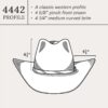 Acoustic 6X Cowboy Hat - Pinch Front Crown - Image 9